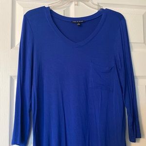 Cable & Gauge Mid Sleeve Top